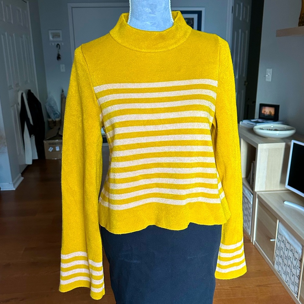 Moth Anthropologie bell sleeve mock neck sweater